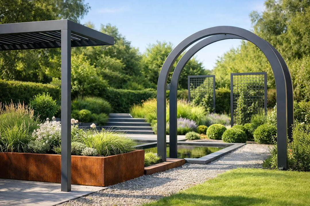 Gartenstruktur mit Metall gestalten