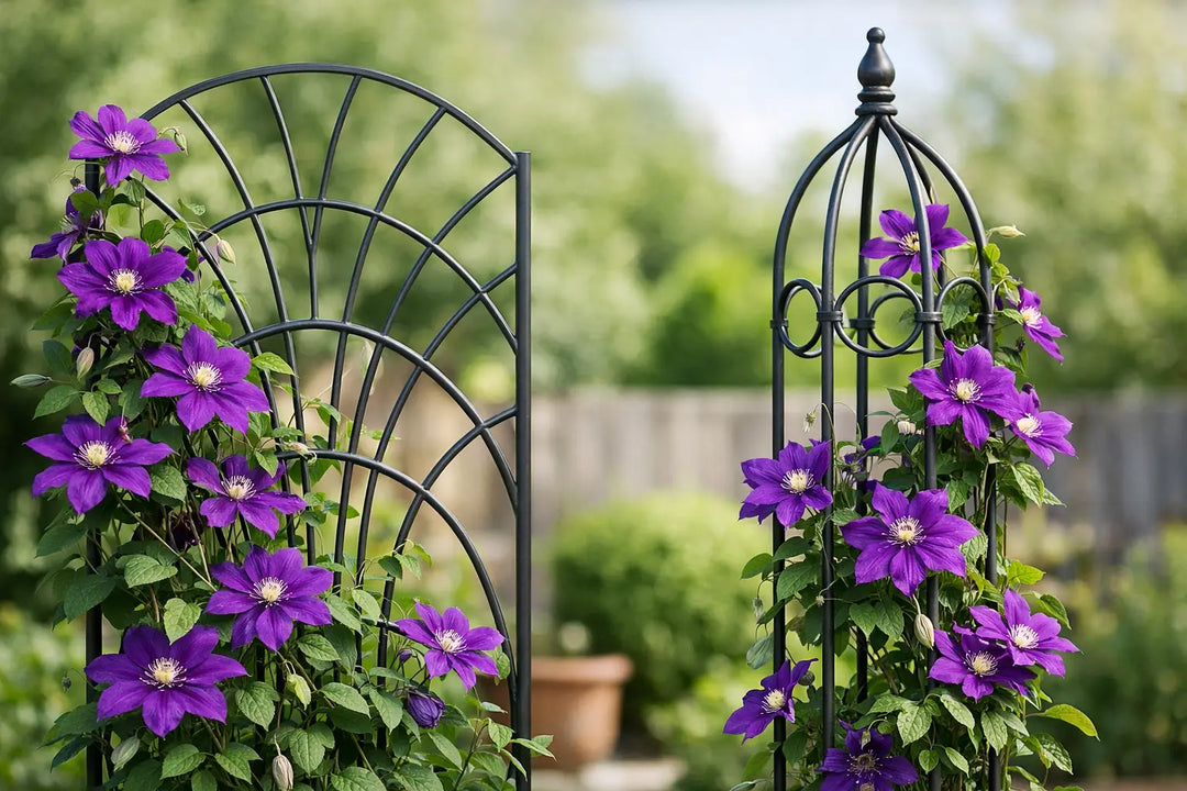 Rankhilfe für Clematis aus Metall wählen