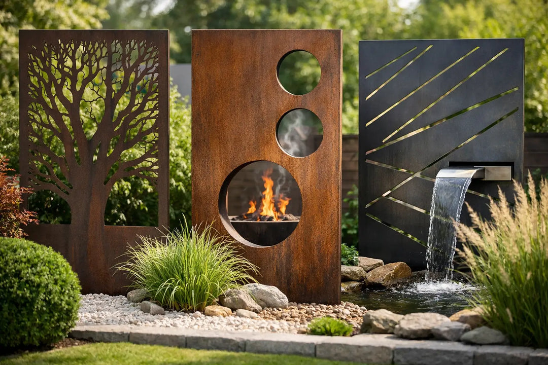Sieben Ideen für Gartenpaneele aus Stahl