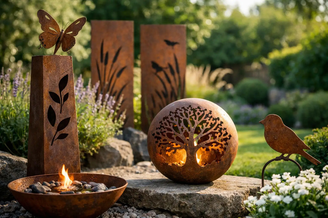 Nachhaltige Gartendeko aus Stahl bewusst wählen