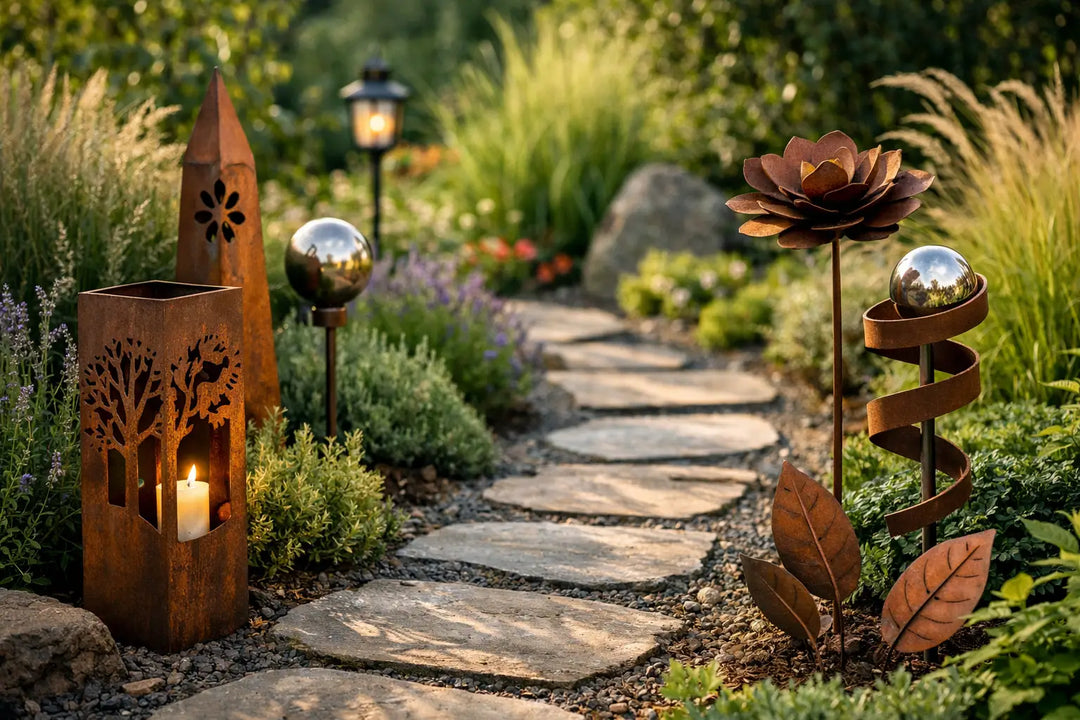 Metall-Deko für den Gartenweg mit Charakter