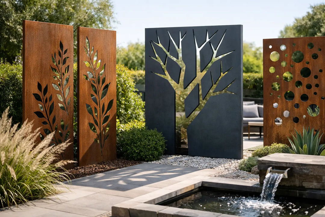 Dekorative Gartenwände aus Stahl wählen