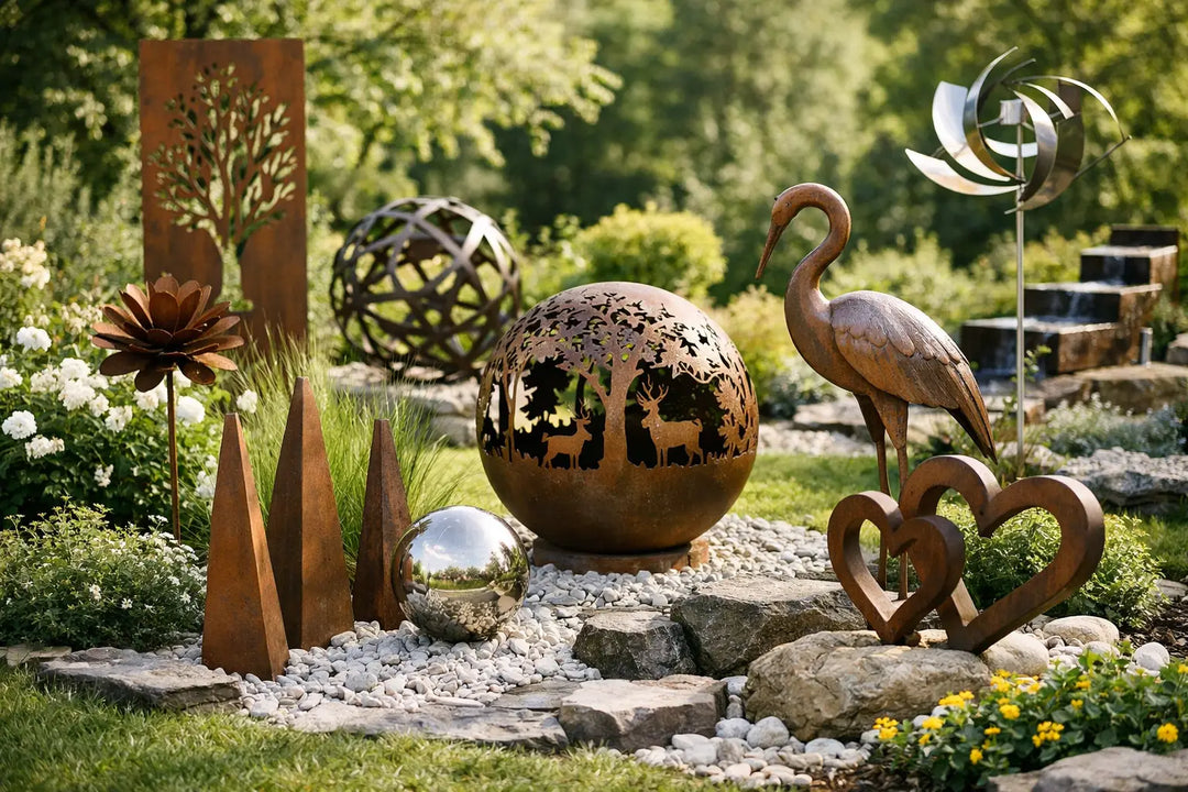 10 langlebige Gartendeko aus Stahl im Überblick