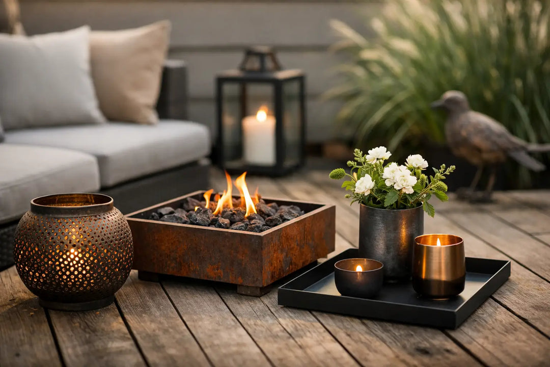 Outdoor Wohnaccessoires aus Metall mit Charakter