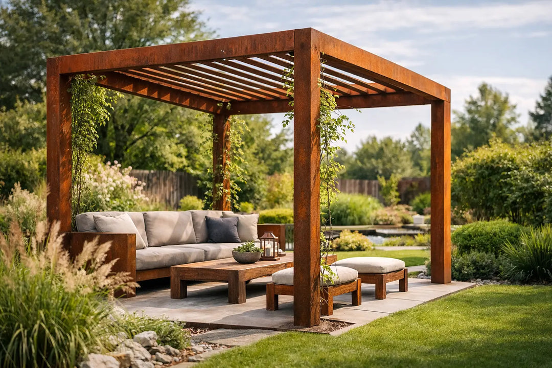 Edelrost Pergola für den Garten wählen