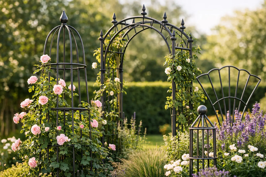 Stahl Rankhilfe für Garten mit Charakter