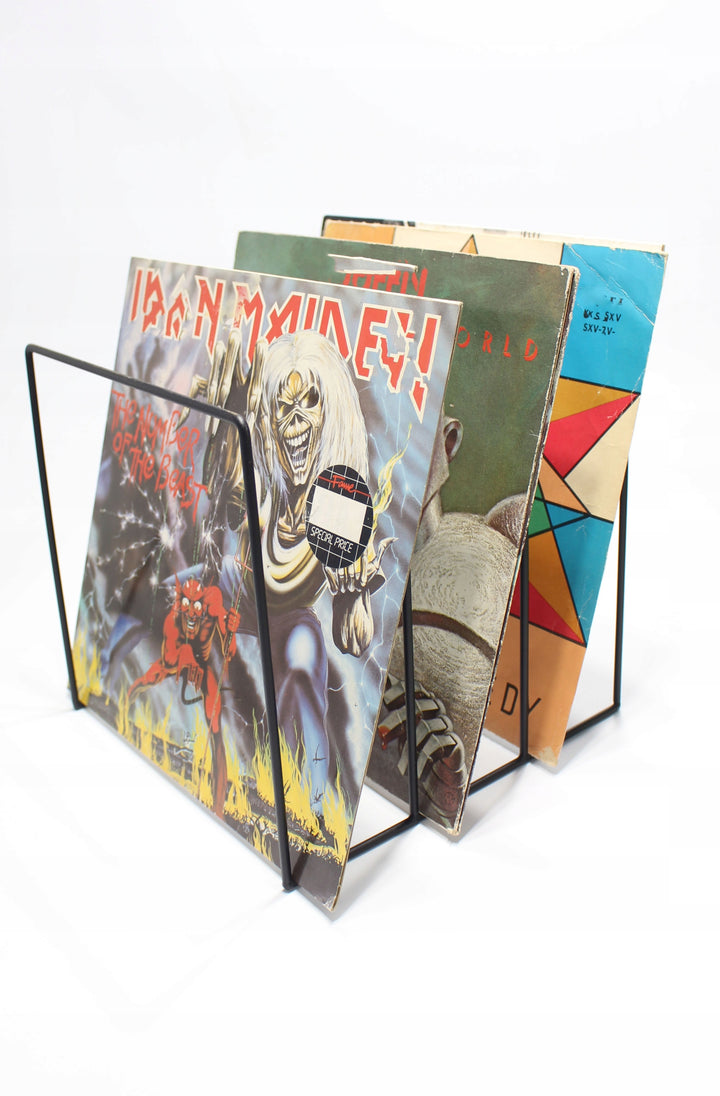 Schallplattenständer aus Metall – Vinyl Organizer mit 3 Fächern