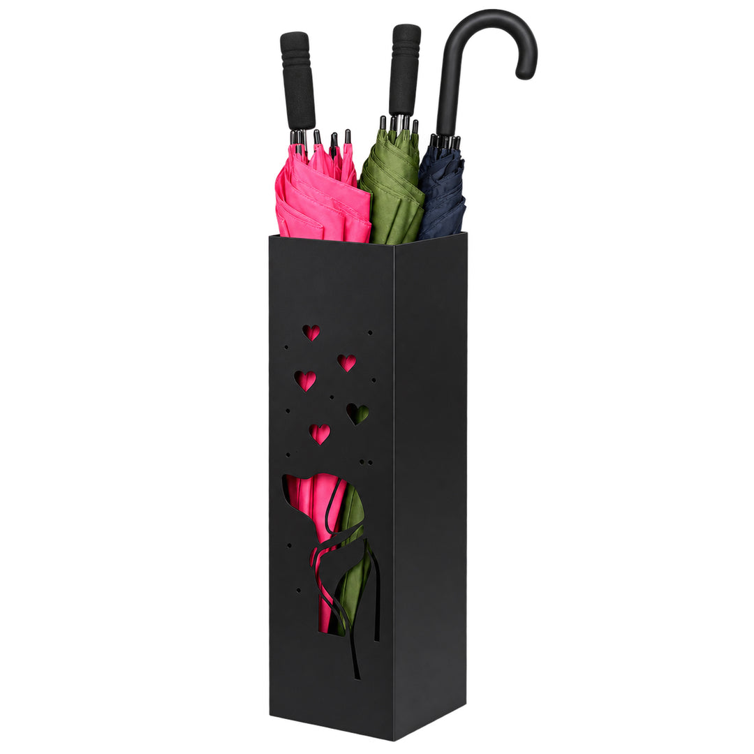 Metal Umbrella Stand – Umbrella Holder with Leaf Motif