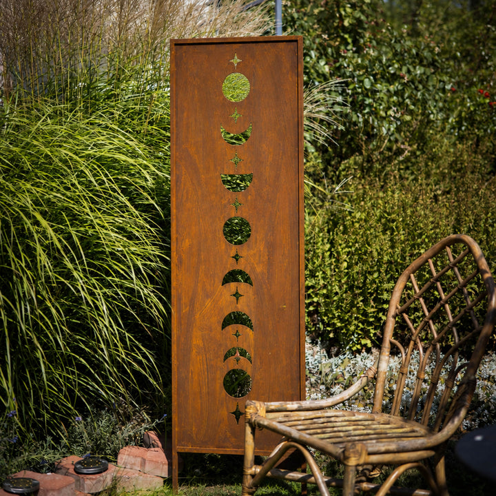 Sichtschutz Gartenpaneel Metall – Motiv Monde , 160 × 50 cm