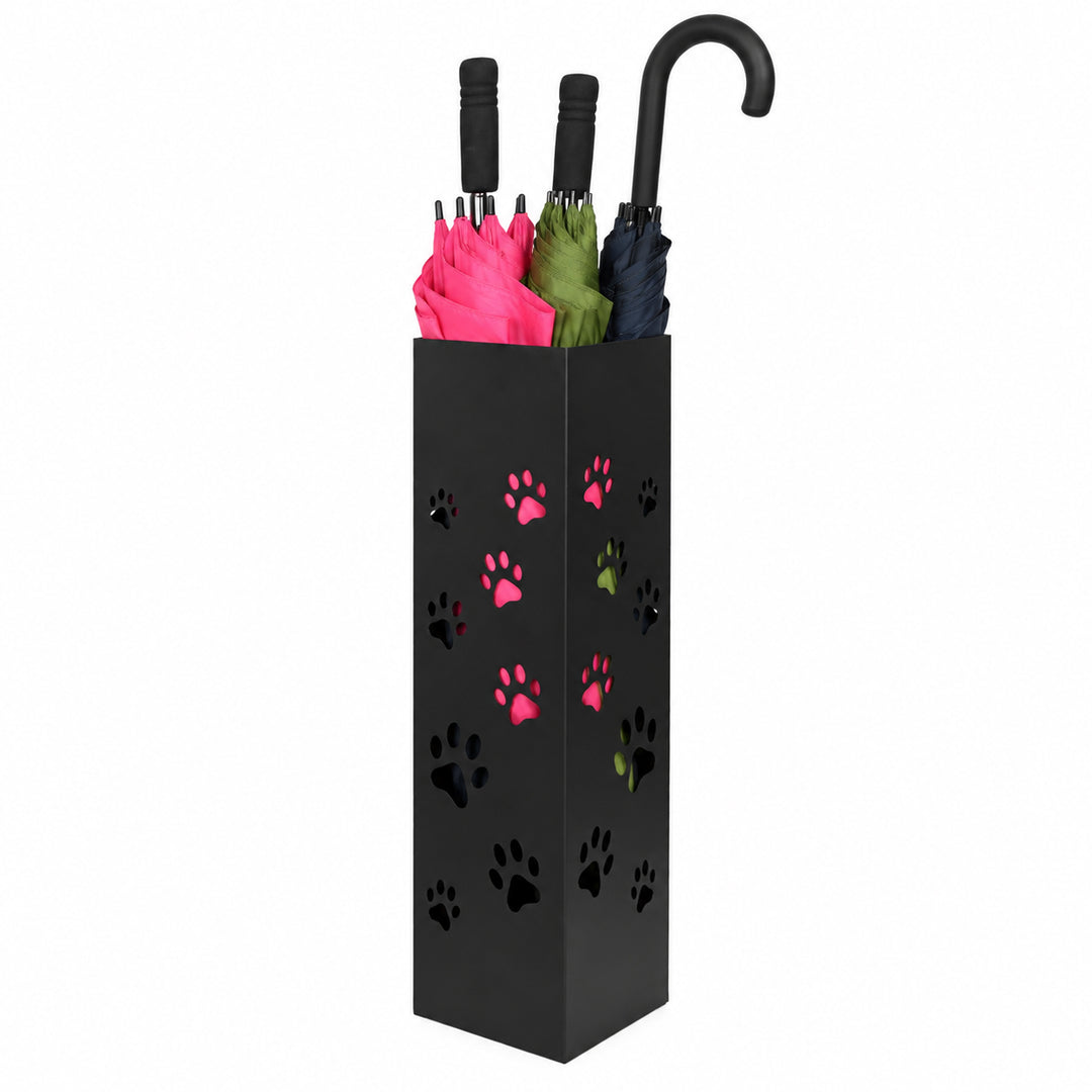 Metal Umbrella Stand – Umbrella Holder with Leaf Motif