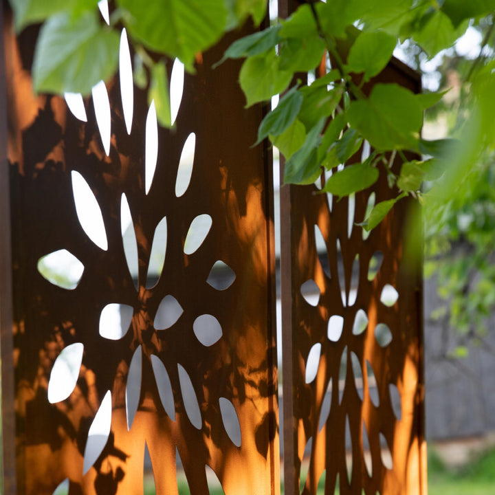 Sichtschutz Gartenpaneel Metall – Motiv Azur, 180 × 50 cm
