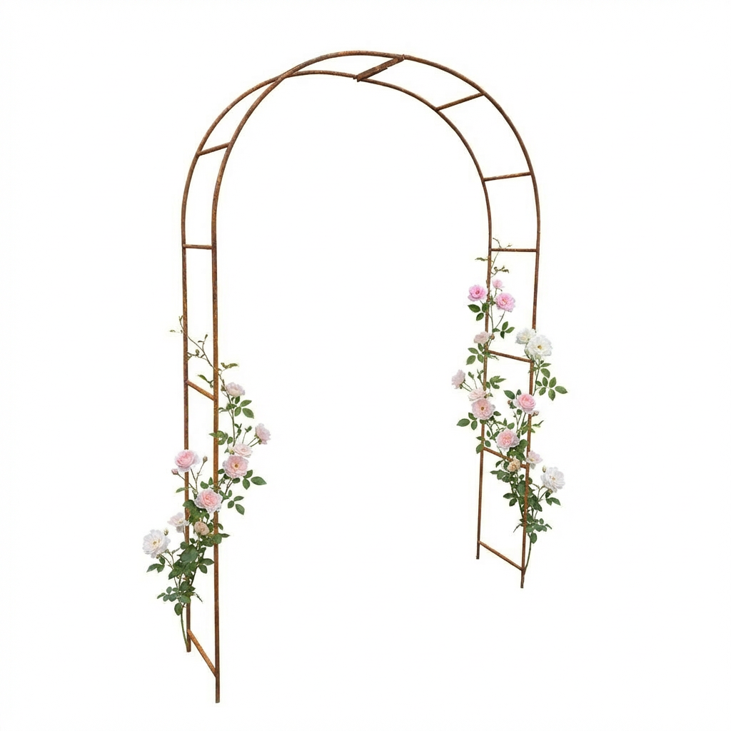 Metall Gartenbogen 240 × 150 cm Rostoptik