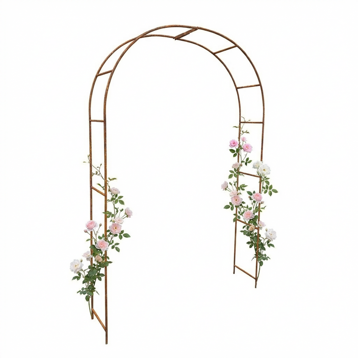 Metall Gartenbogen 240 × 150 cm Rostoptik