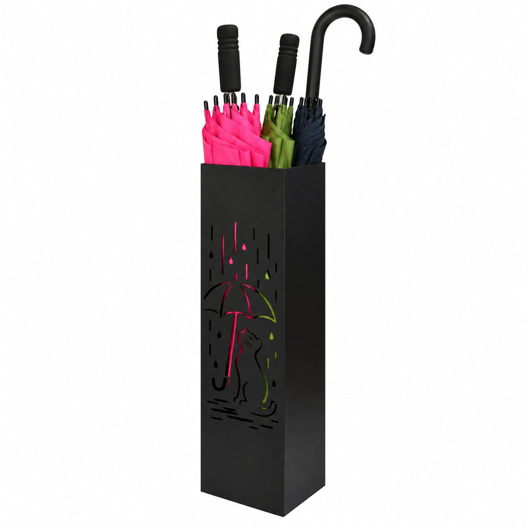 Metal Umbrella Stand – Umbrella Holder with Leaf Motif