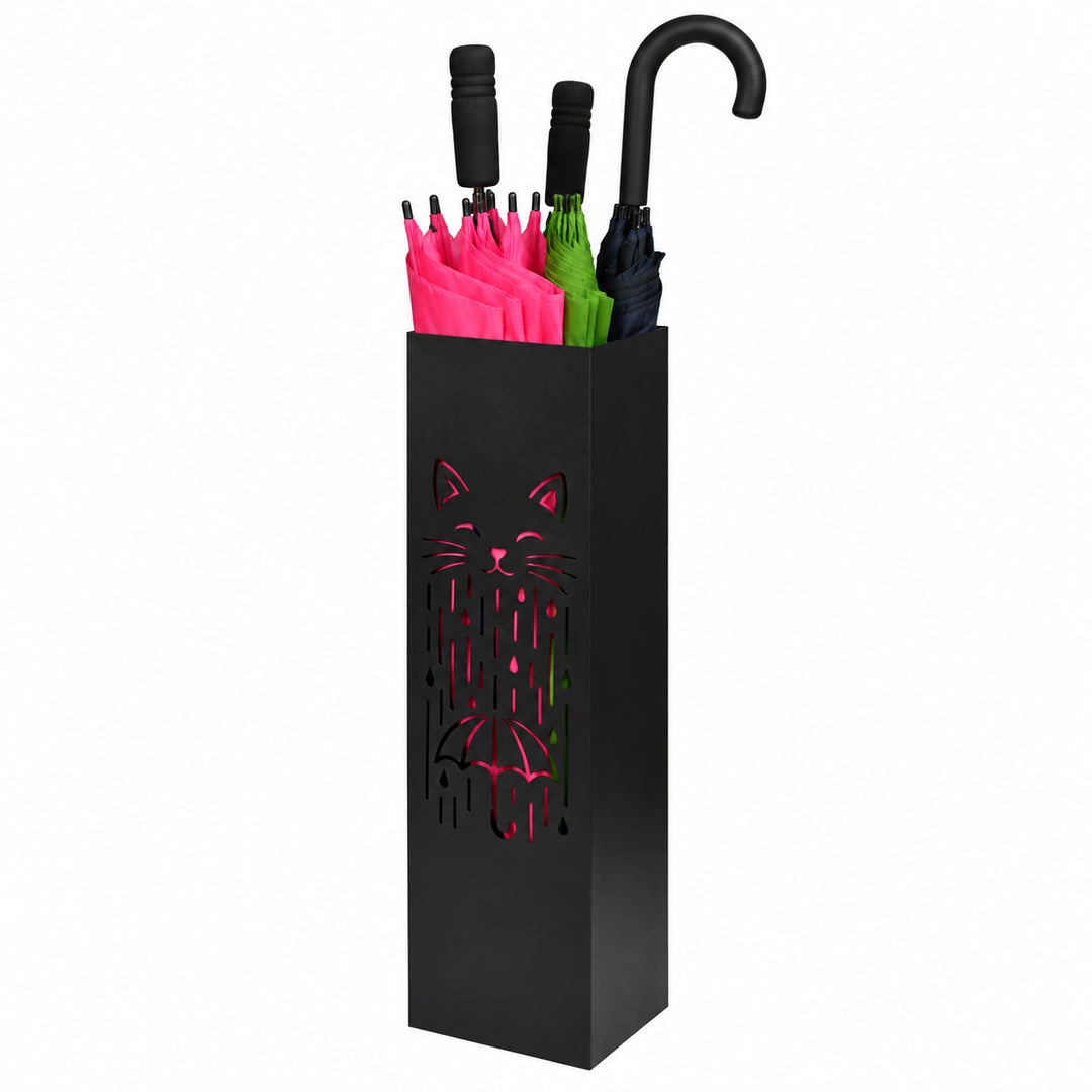 Metal Umbrella Stand – Umbrella Holder with Leaf Motif