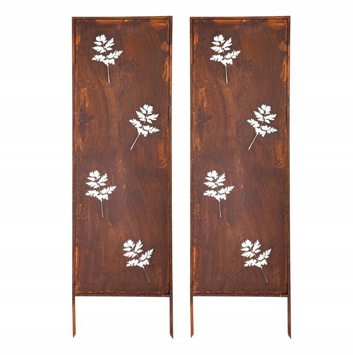 Sichtschutz Gartenpaneel Metall – Motiv Durchbrochenes Muster, 160 × 50 cm
