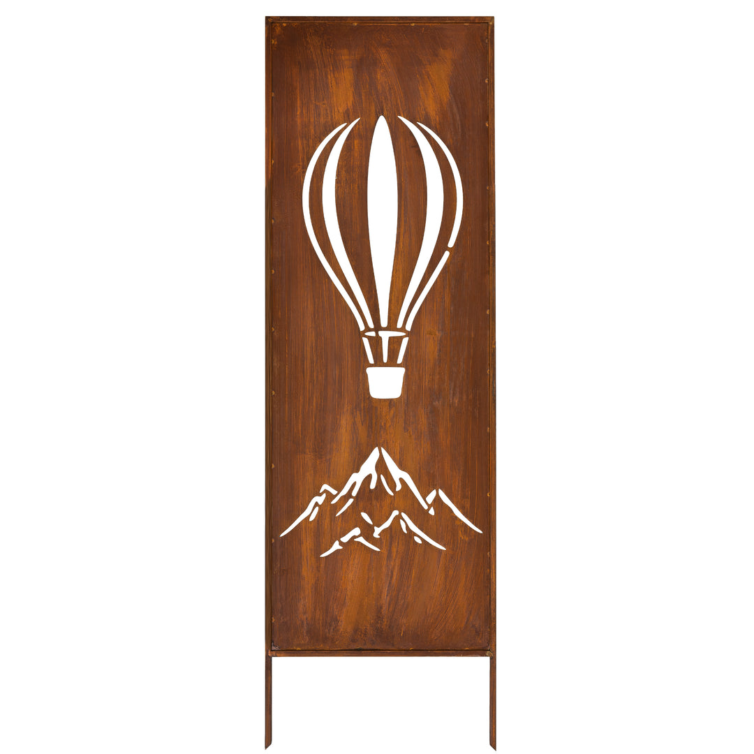Sichtschutz Gartenpaneel Metall – Motiv Ballon, 160 × 50 cm