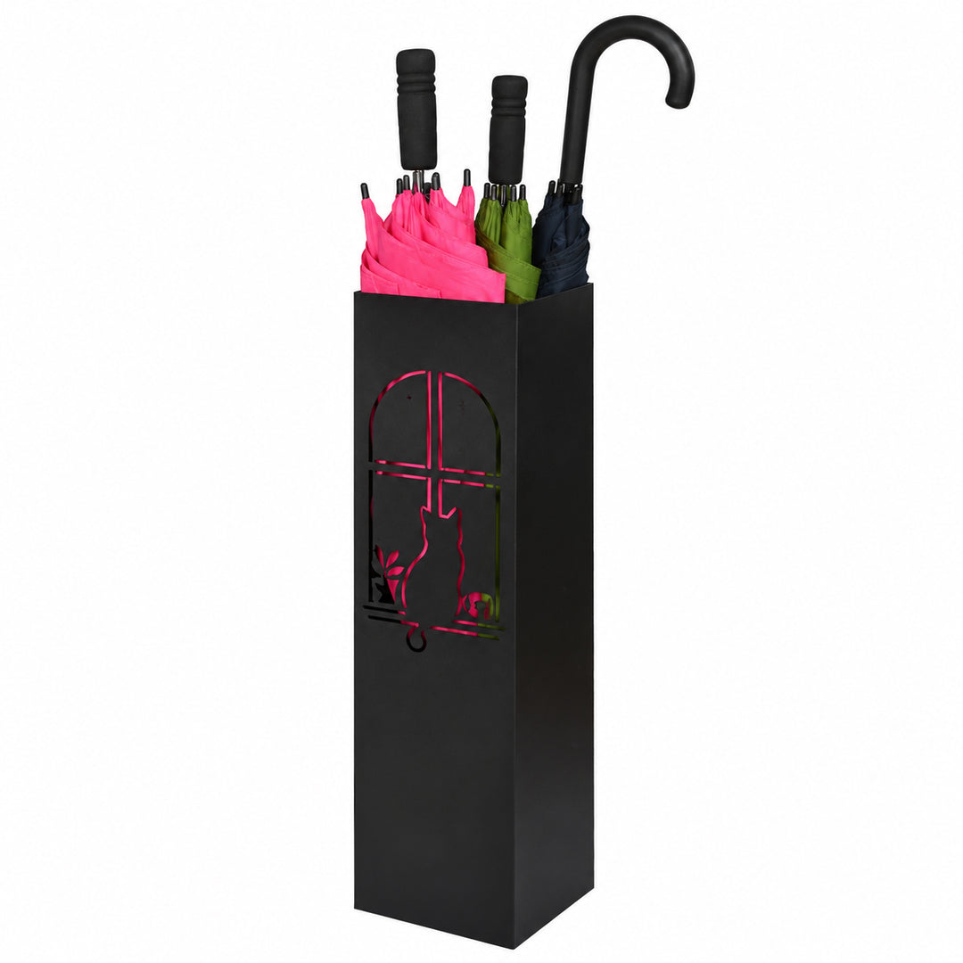 Metal Umbrella Stand – Umbrella Holder with Leaf Motif