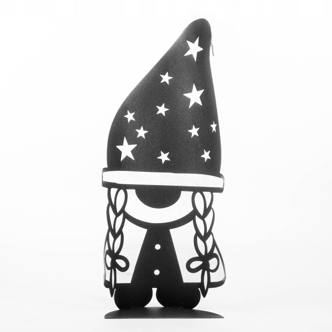 Weihnachtlicher Gnom aus Metall – 3D Tischdekoration