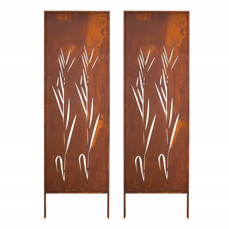 Sichtschutz Gartenpaneel Metall – Motiv Durchbrochenes Muster, 160 × 50 cm