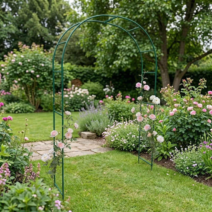 Metall Gartenbogen 240 × 150 cm Grün