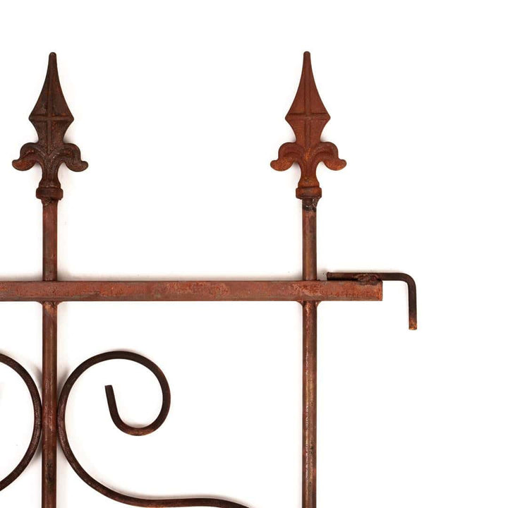 Gartenzaun Element Metall Rostoptik 46 × 60 cm – Dekorative Beeteinfassung mit Muster