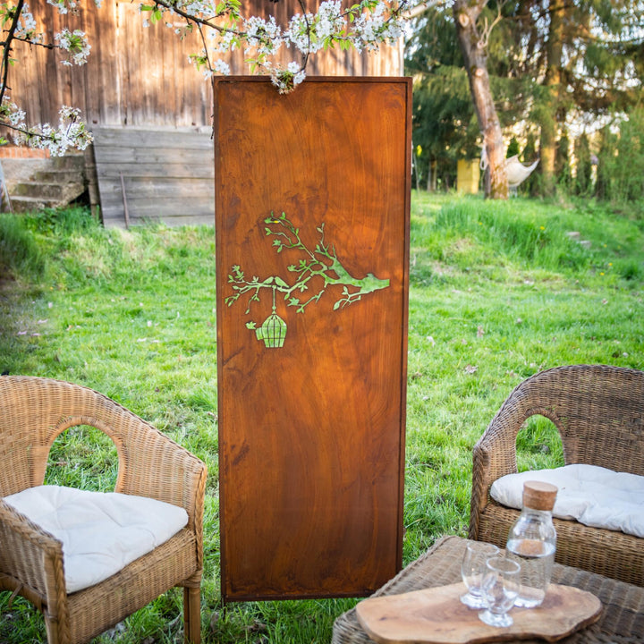 Sichtschutz Gartenpaneel Metall – Motiv Durchbrochenes Muster, 160 × 50 cm