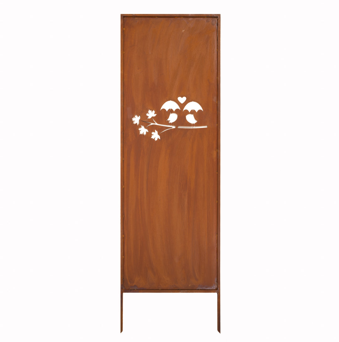 Sichtschutz Gartenpaneel Metall – Rostoptik, 160 cm
