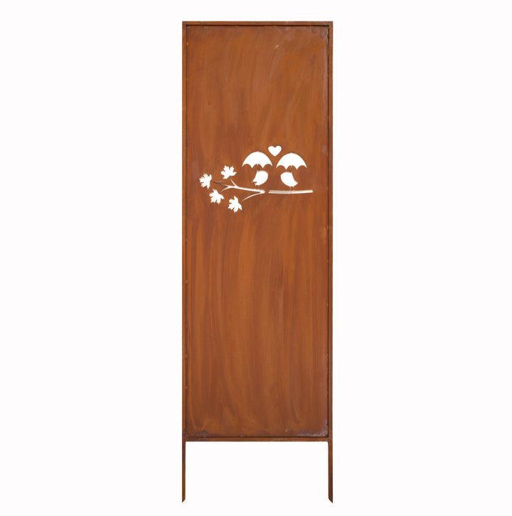 Sichtschutz Gartenpaneel Metall – Rostoptik, 160 cm
