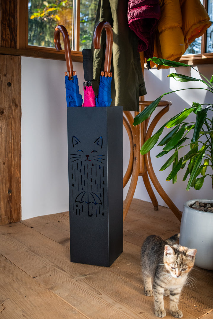 Metal Umbrella Stand – Umbrella Holder with Leaf Motif