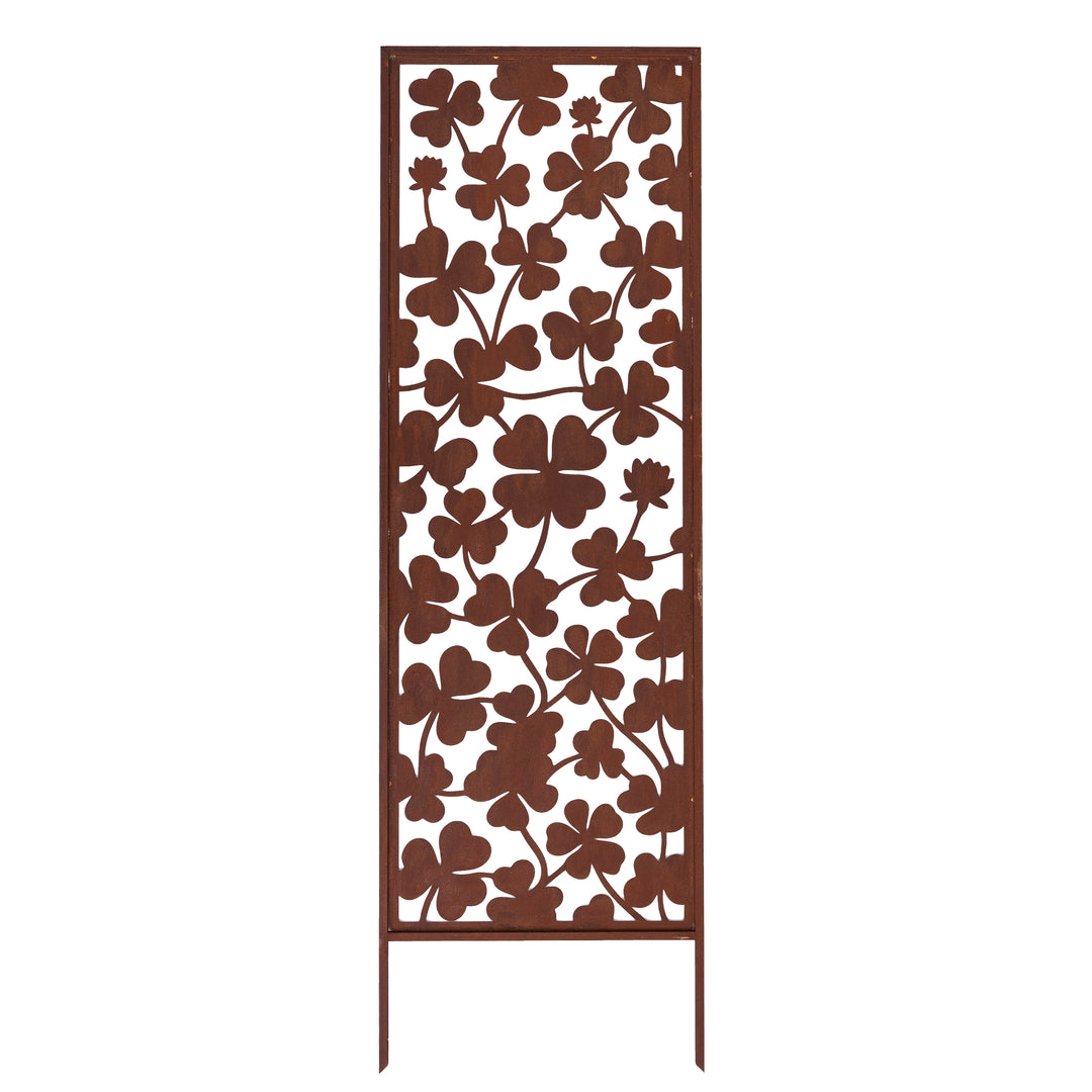 Sichtschutz Gartenpaneel Metall – Motiv Klee, 160 × 50 cm