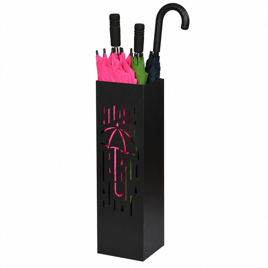 Metal Umbrella Stand – Umbrella Holder with Leaf Motif