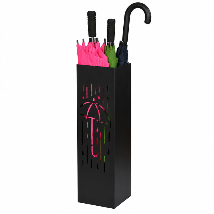 Metal Umbrella Stand – Umbrella Holder with Leaf Motif