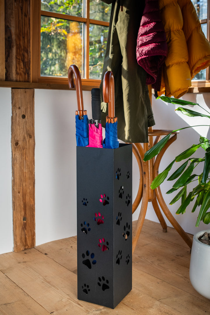 Metal Umbrella Stand – Umbrella Holder with Leaf Motif