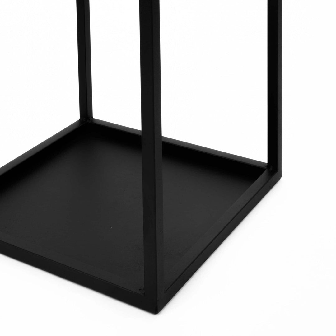 Schwarze Metall Laterne – Kerzenlaterne für Innen & Außen