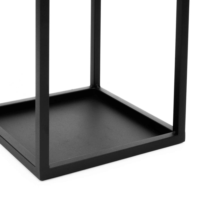 Schwarze Metall Laterne – Kerzenlaterne für Innen & Außen