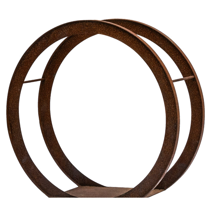 Rundes Kaminholzregal aus Metall – Holzständer 78×73×35 cm