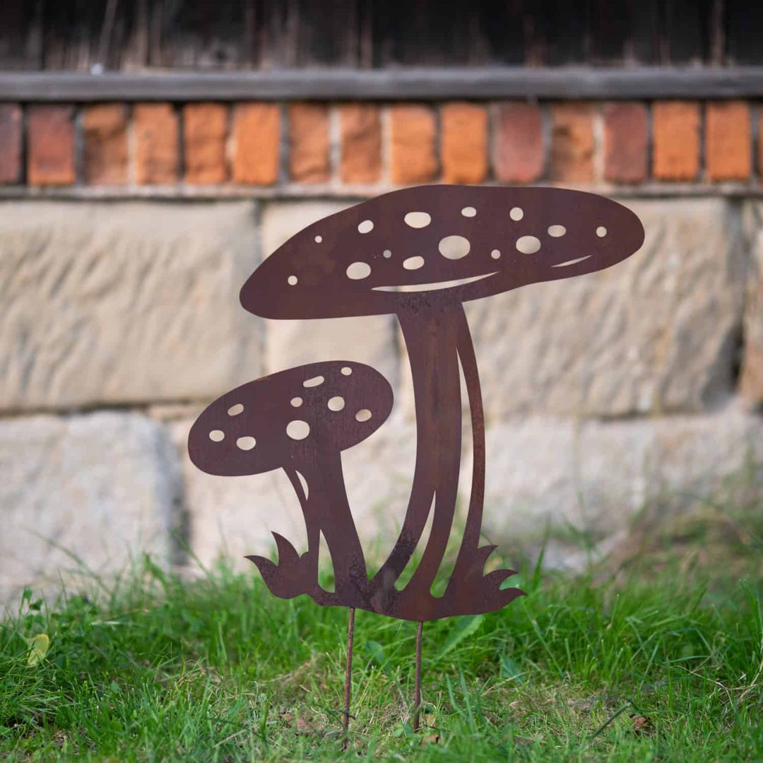 Gartenpilze aus Metall – Rustikale Gartendekoration in natürlicher Rostoptik
