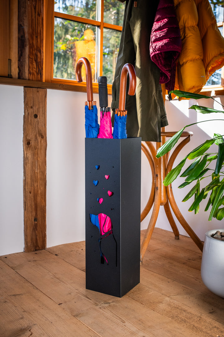 Metal Umbrella Stand – Umbrella Holder with Leaf Motif