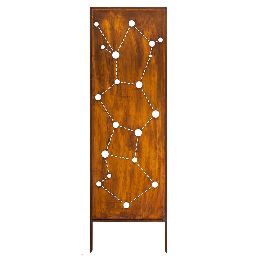 Sichtschutz Gartenpaneel Metall – Motiv Konstellation, 160 × 50 cm