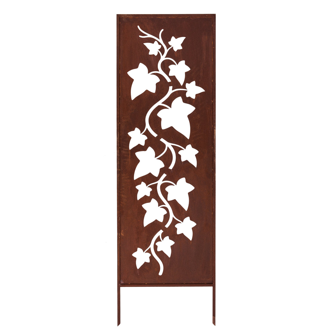Sichtschutz Gartenpaneel Metall – Motiv Efeu, 160 × 50 cm