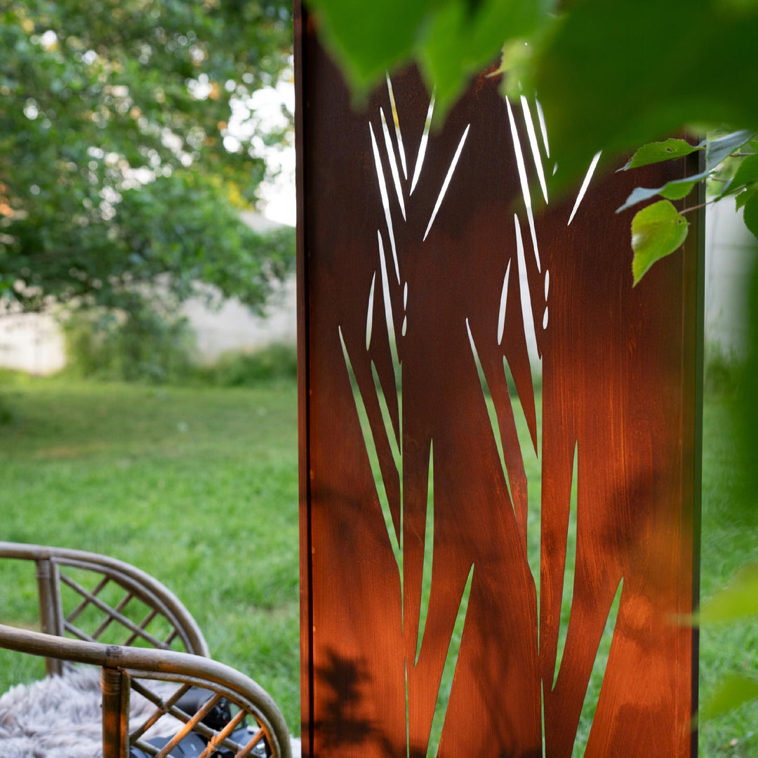 Sichtschutz Gartenpaneel Metall – Motiv Durchbrochenes Muster, 160 × 50 cm