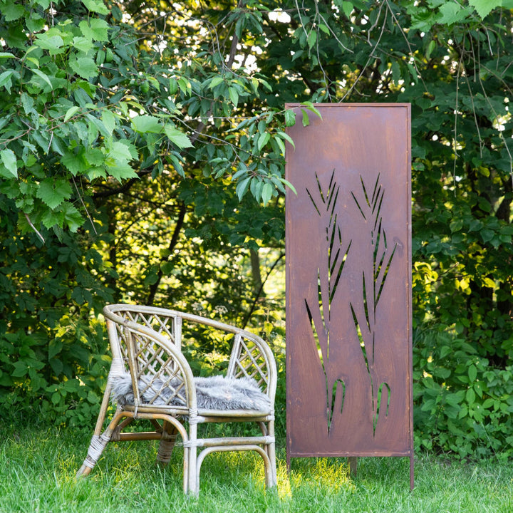 Sichtschutz Gartenpaneel Metall – Motiv Durchbrochenes Muster, 160 × 50 cm