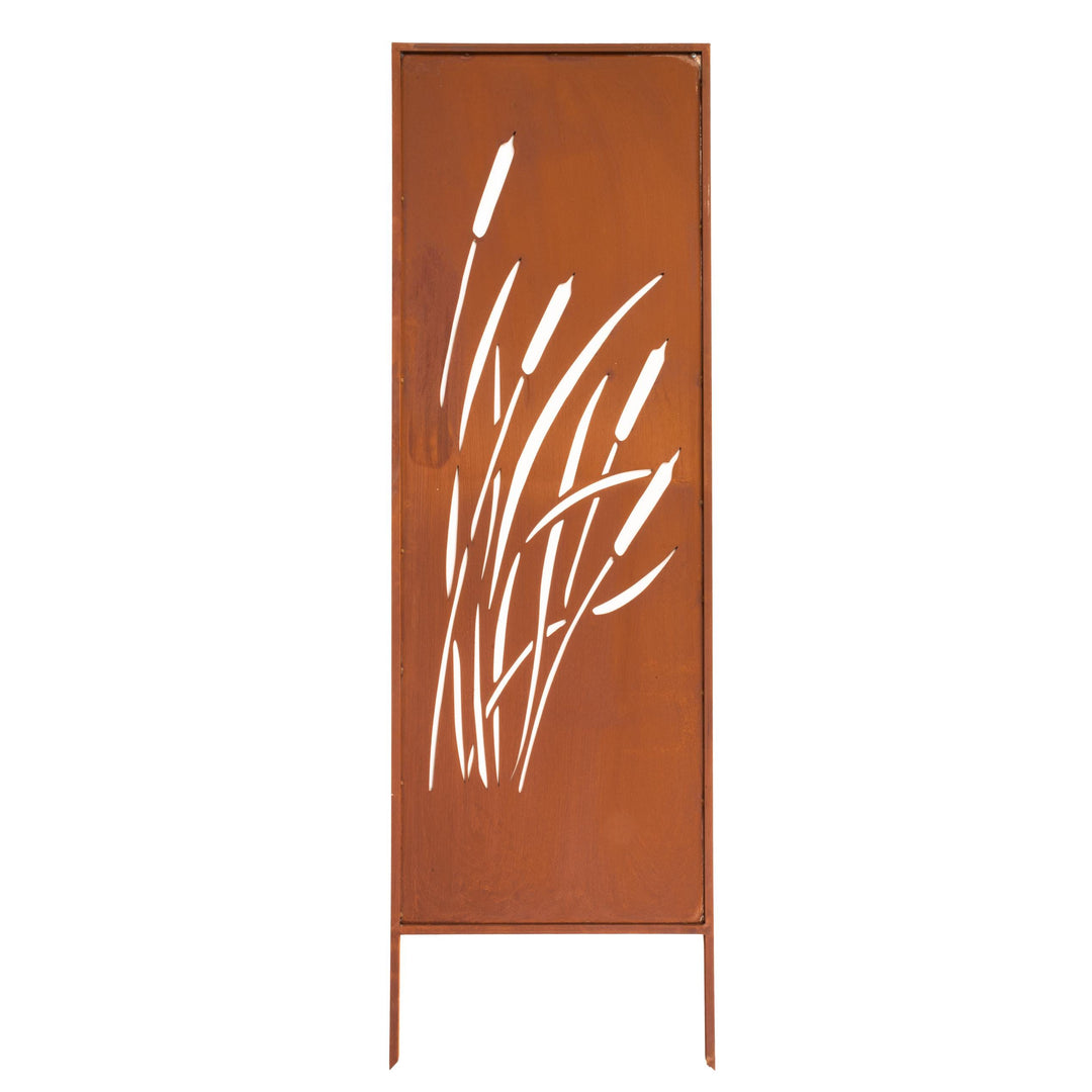 Sichtschutz Gartenpaneel Metall – Rostoptik, 160 × 50 cm