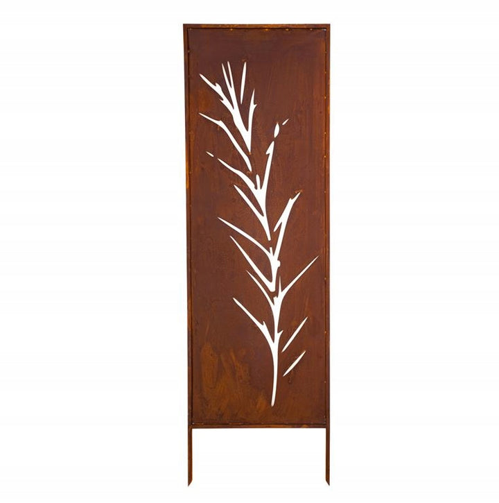Sichtschutz Gartenpaneel Metall – Motiv Gras, 160 × 50 cm