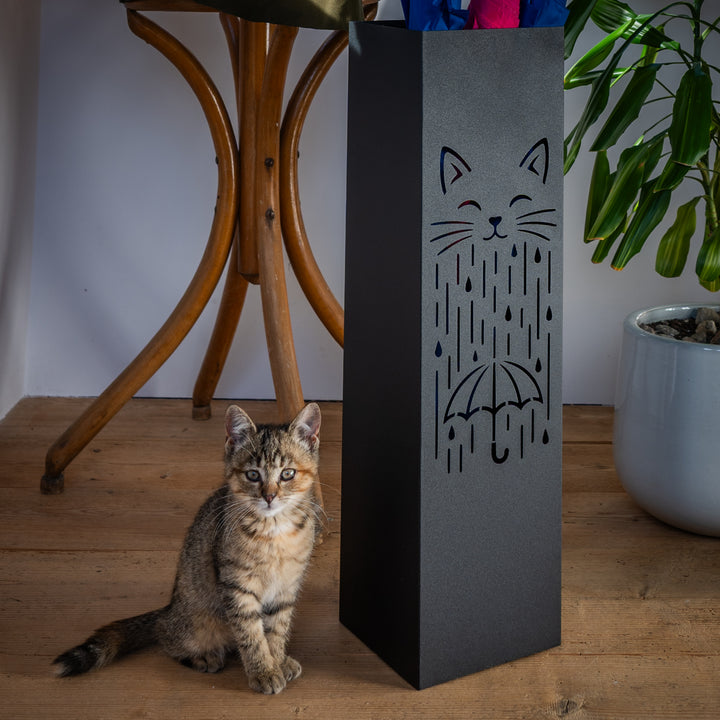 Metal Umbrella Stand – Umbrella Holder with Leaf Motif