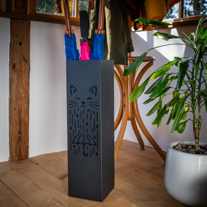 Metal Umbrella Stand – Umbrella Holder with Leaf Motif