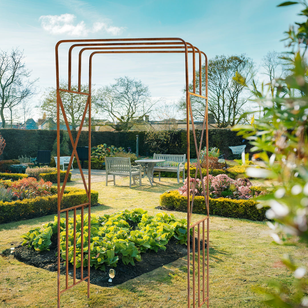 Rosenbogen Pergola aus Metall – Rankhilfe für Garten, 220 cm