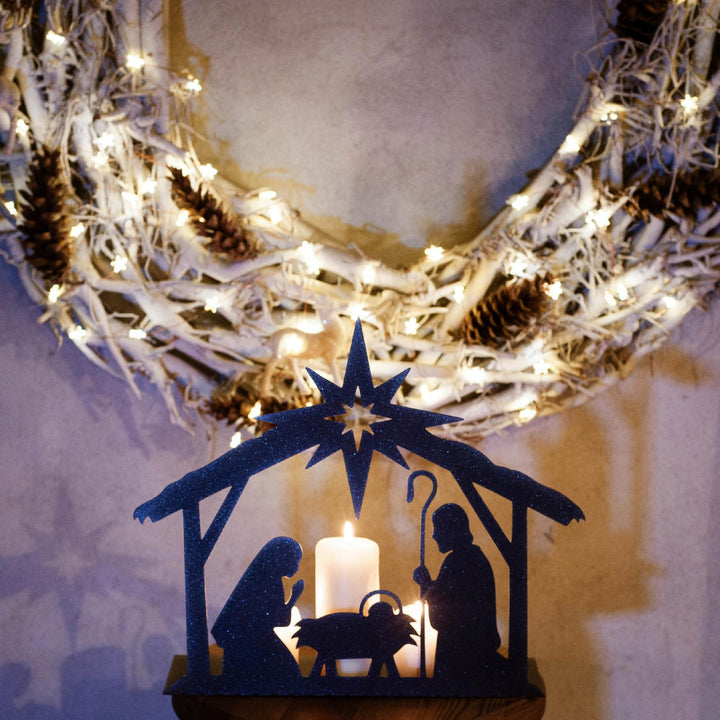 Weihnachtskrippe aus Metall – stilvolle Weihnachtsdekoration
