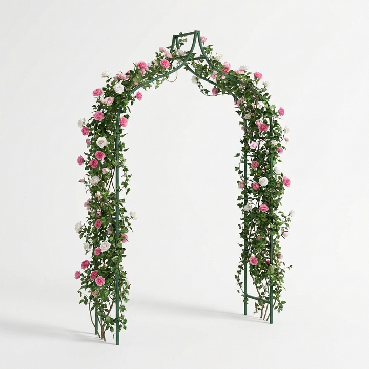 Metall Gartenbogen 240 × 150 cm Grün